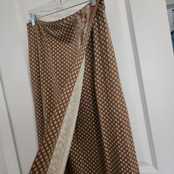 VINTAGE Coldwater Creek "Wrap Style" 36" Lined Skirt Cotton - Picture 7 of 7